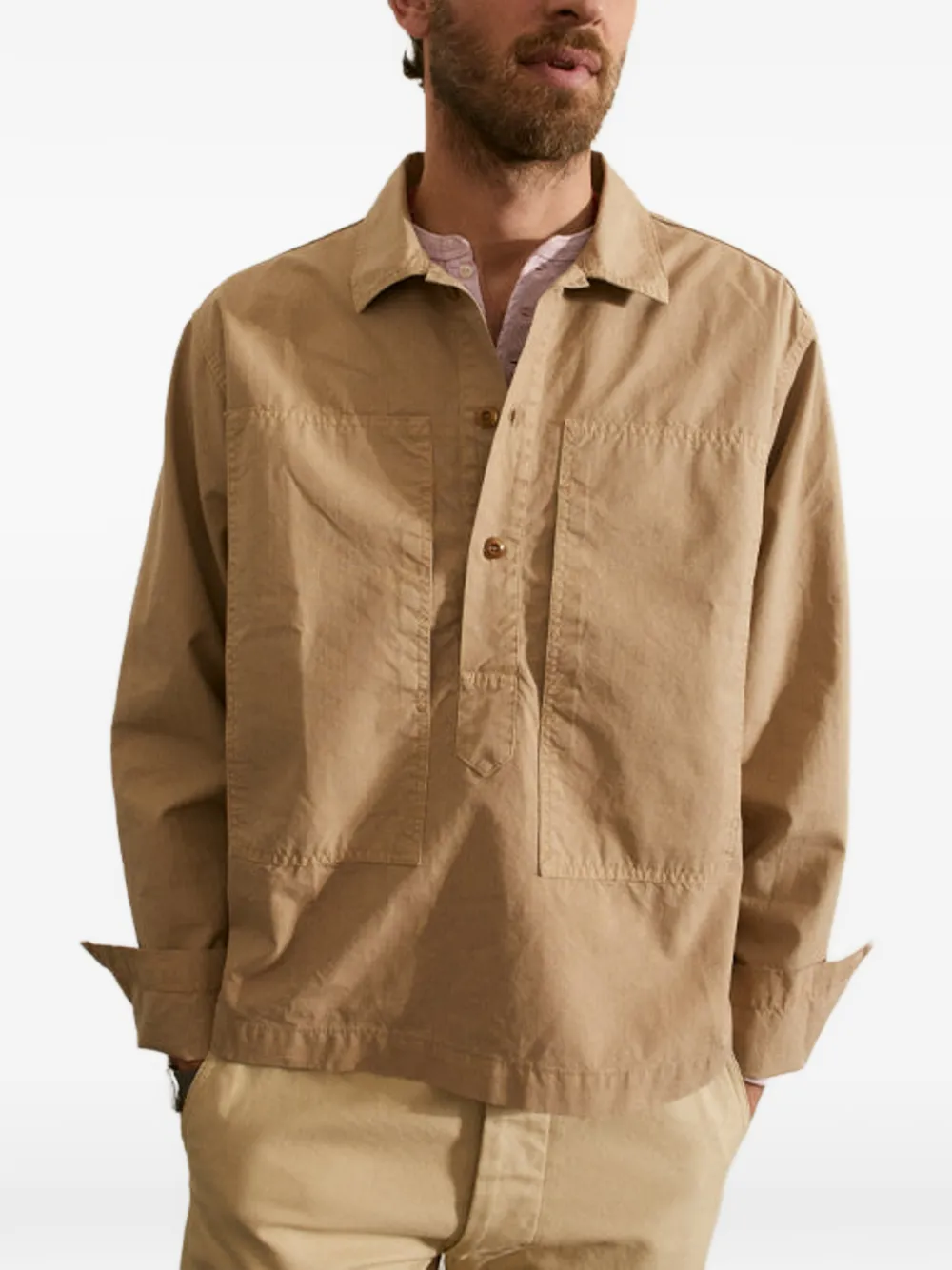 Fuego Square-Pocket Overshirt