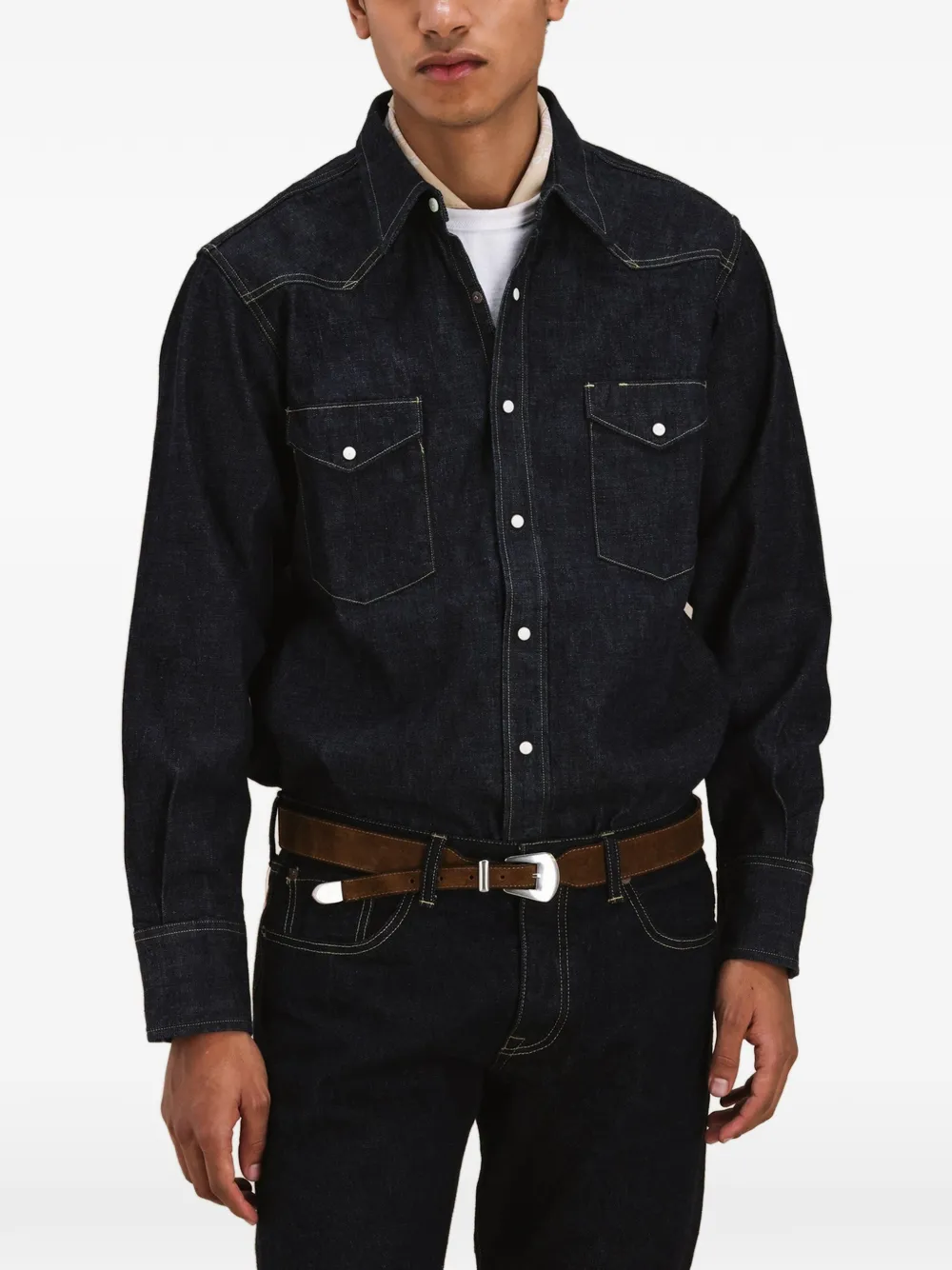Fortela Jennyblu denim overhemd Blauw