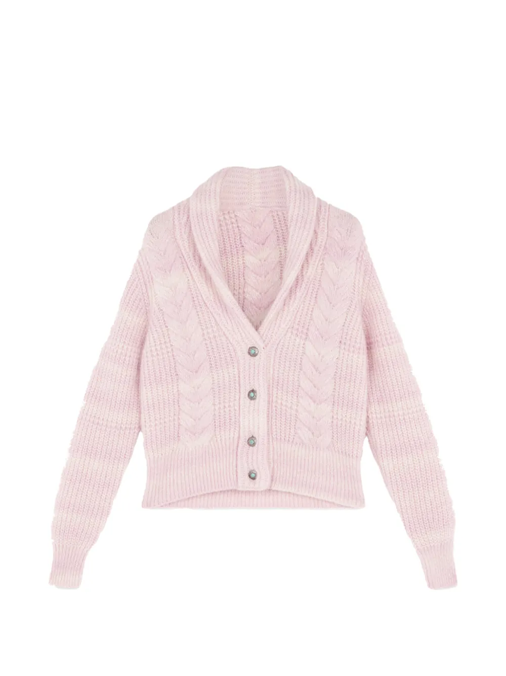 Fortela V-neck button cardigan - Pink