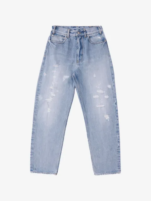 Fortela distressed five-pocket jeans