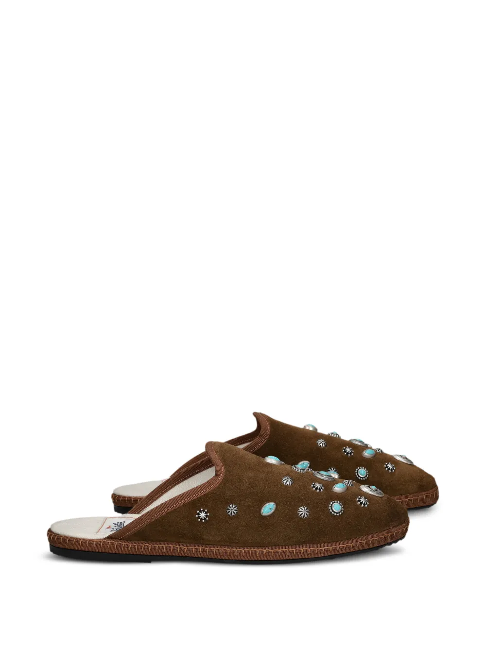 Fortela Friulan studded mules - Marrone