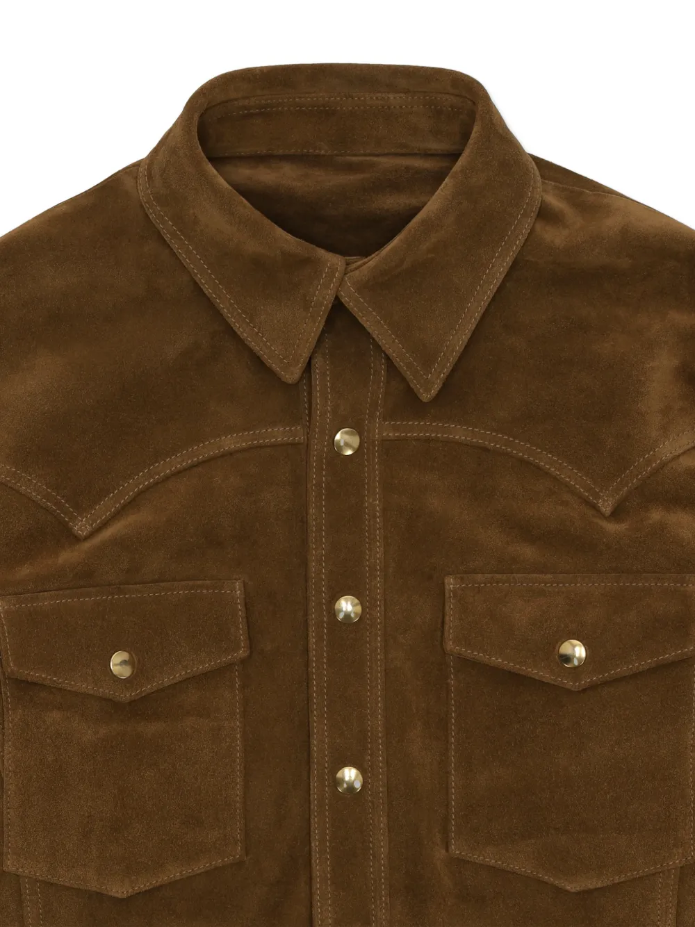 Chest-Pocket Suede Jacket