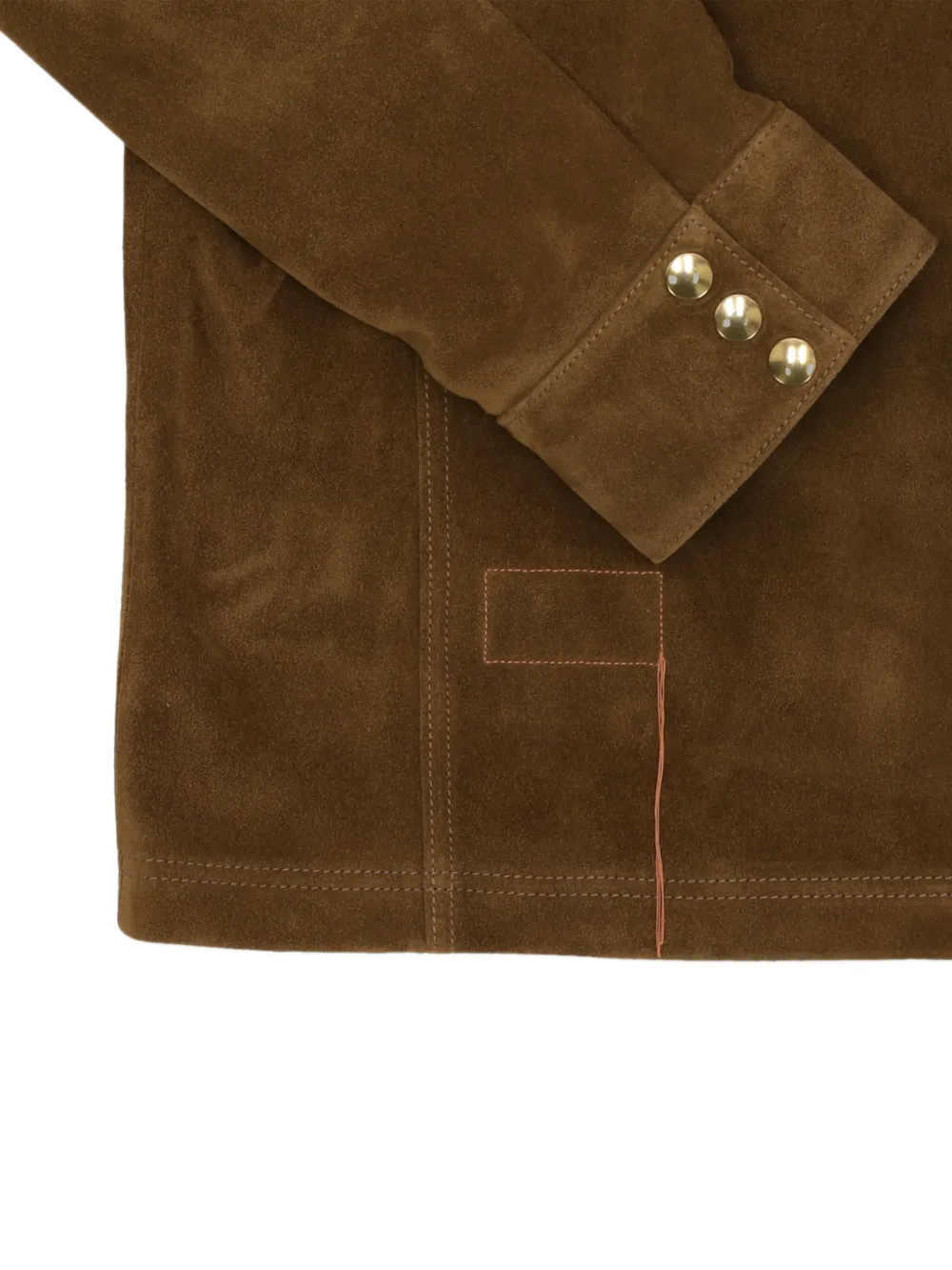 Chest-Pocket Suede Jacket