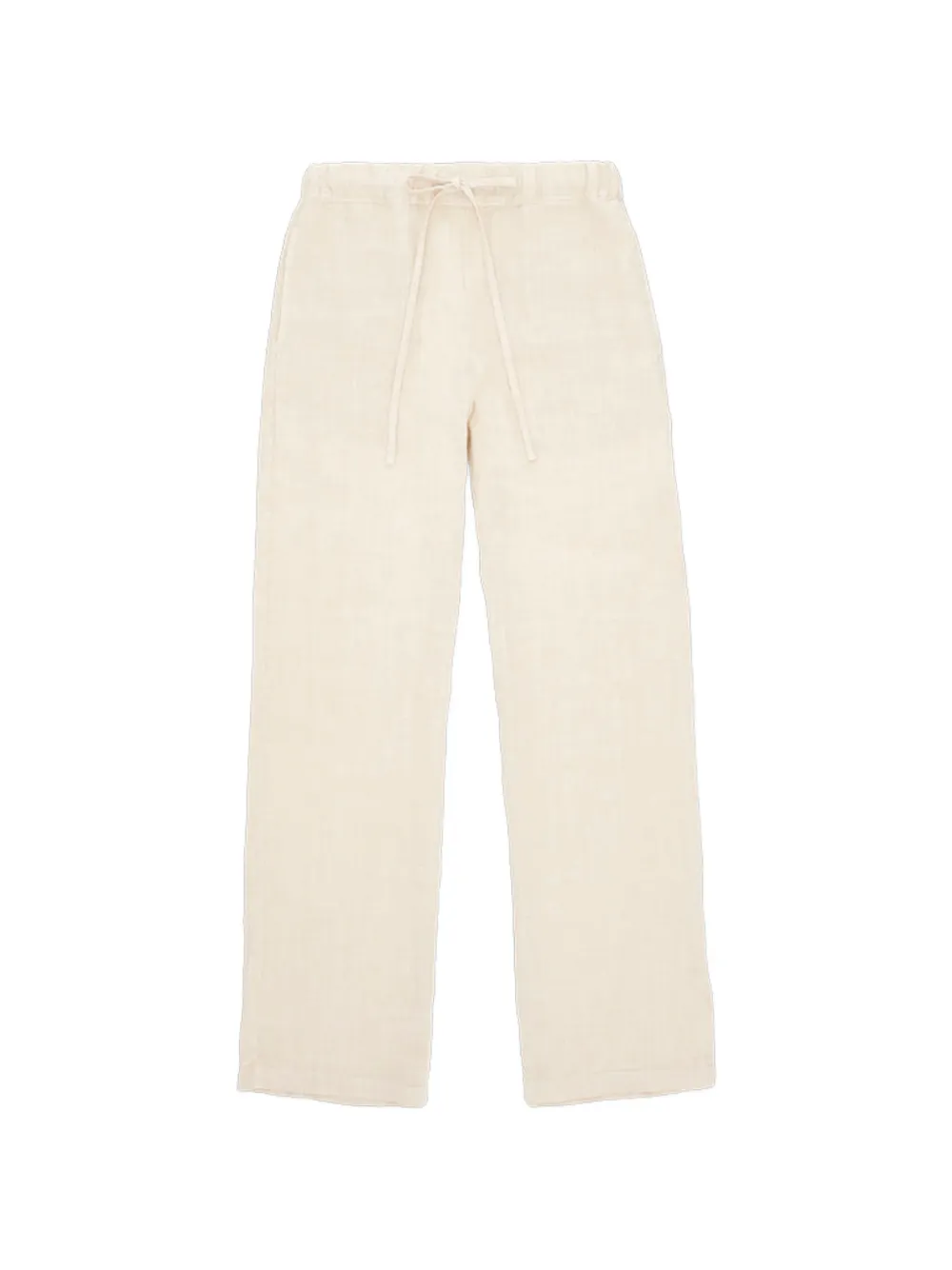 Fortela Jaleh Drawstring Linen Trousers In White