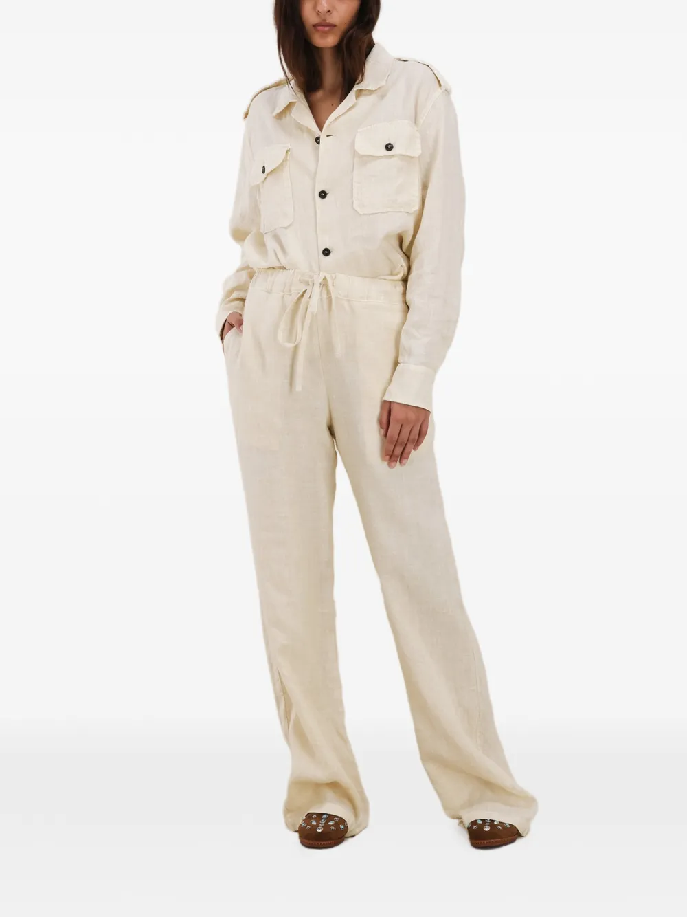  Fortela Drawstring Trousers - Neutrals 