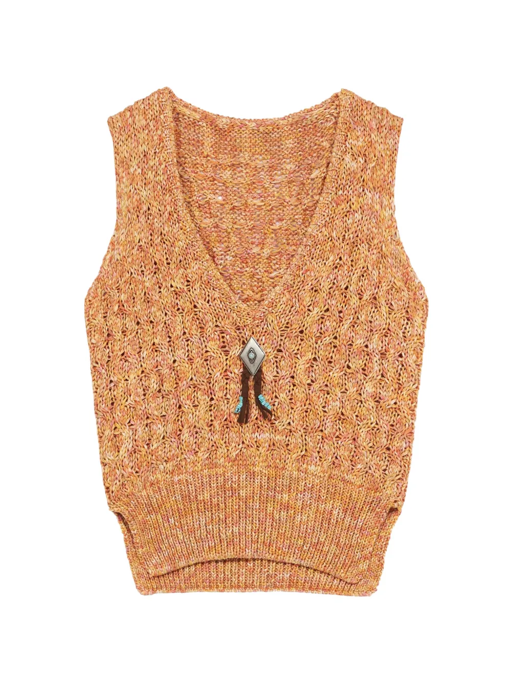 Fortela cotton sleeveless vest - Arancione