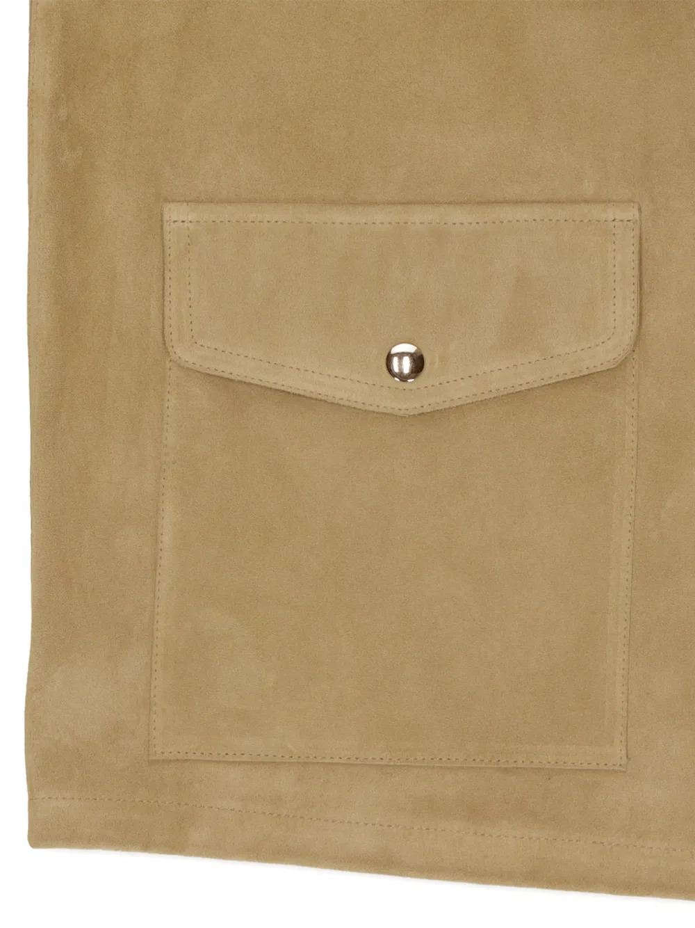Fortela Suède jack met opgestikte zak Beige