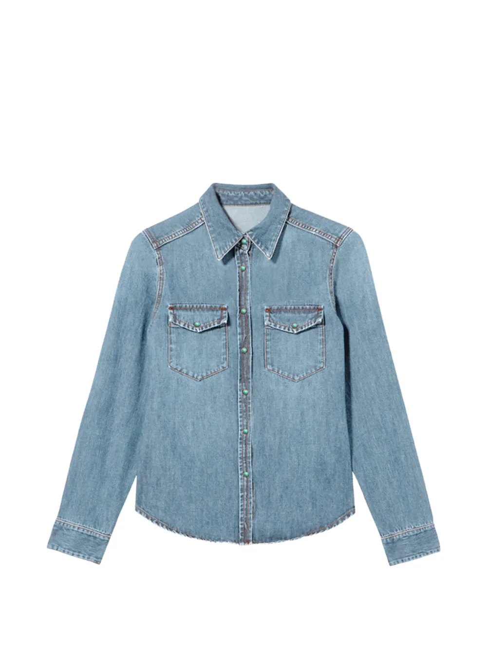 Fortela flap-pocket texan shirt - Blu