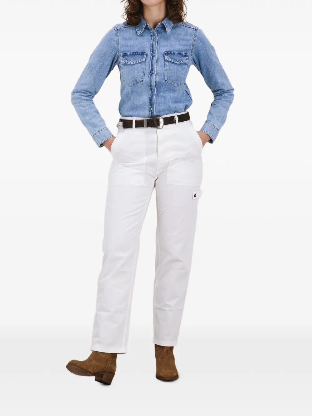  Fortela Flap-pocket Texan Shirt - Blue 