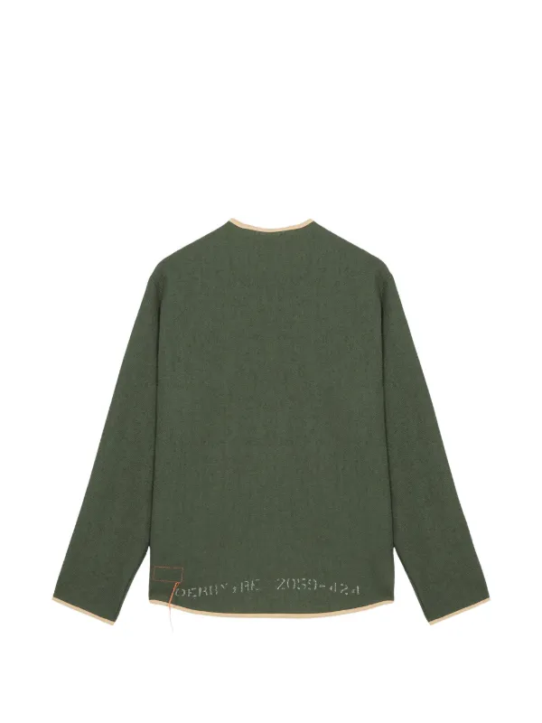 Fortela Sherpa contrast-trim Zip Jacket | Green | FARFETCH