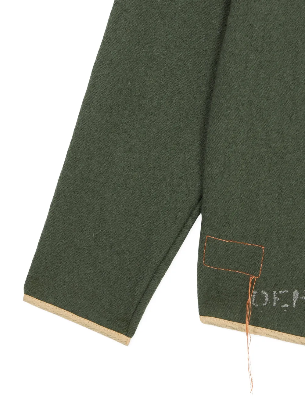 Fortela Sherpa jack met contrasterende afwerking en rits Groen