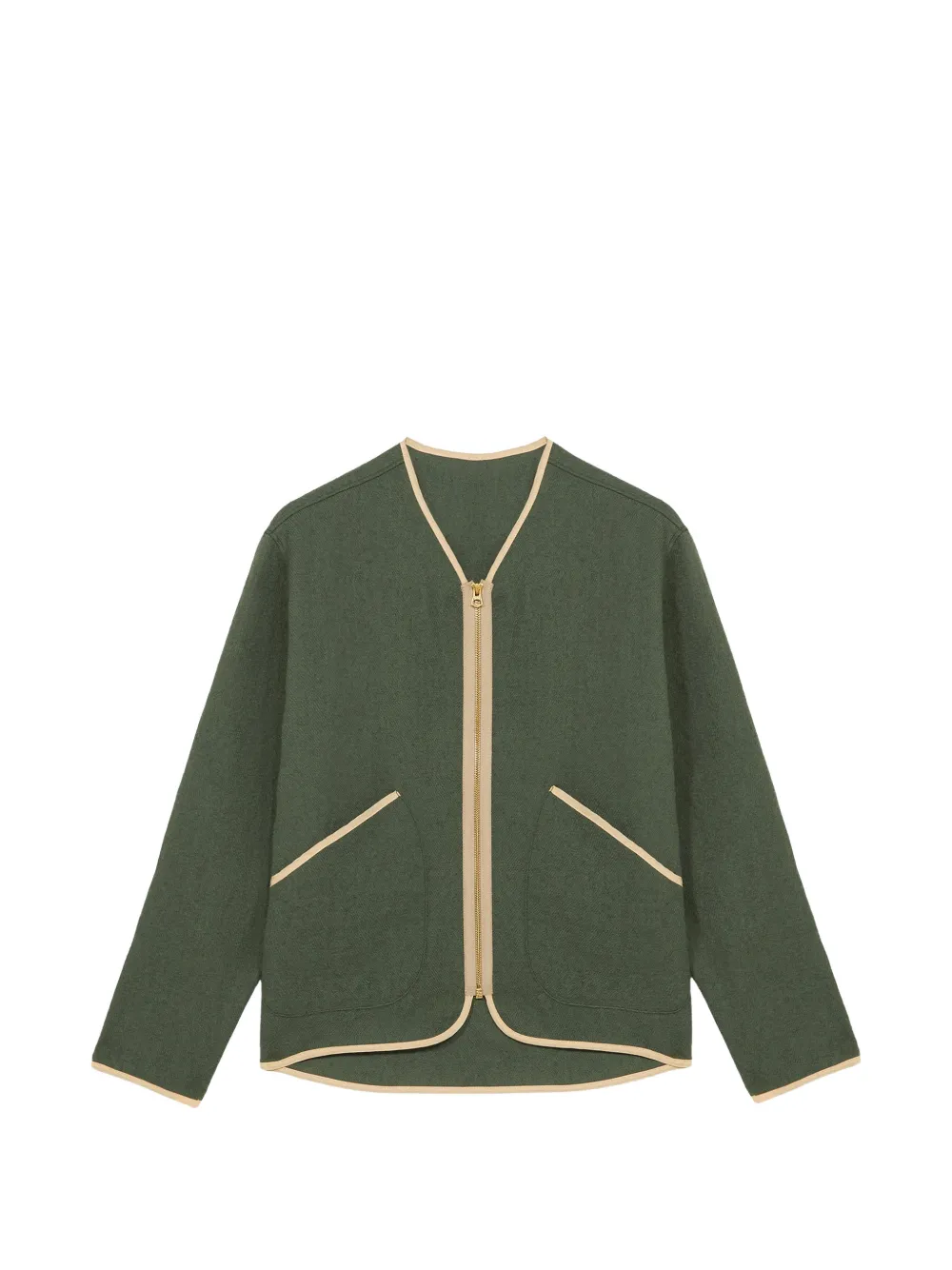 Fortela Sherpa contrast-trim zip jacket - Verde