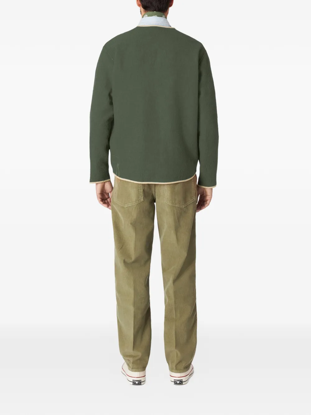 Fortela Sherpa jack met contrasterende afwerking en rits Groen