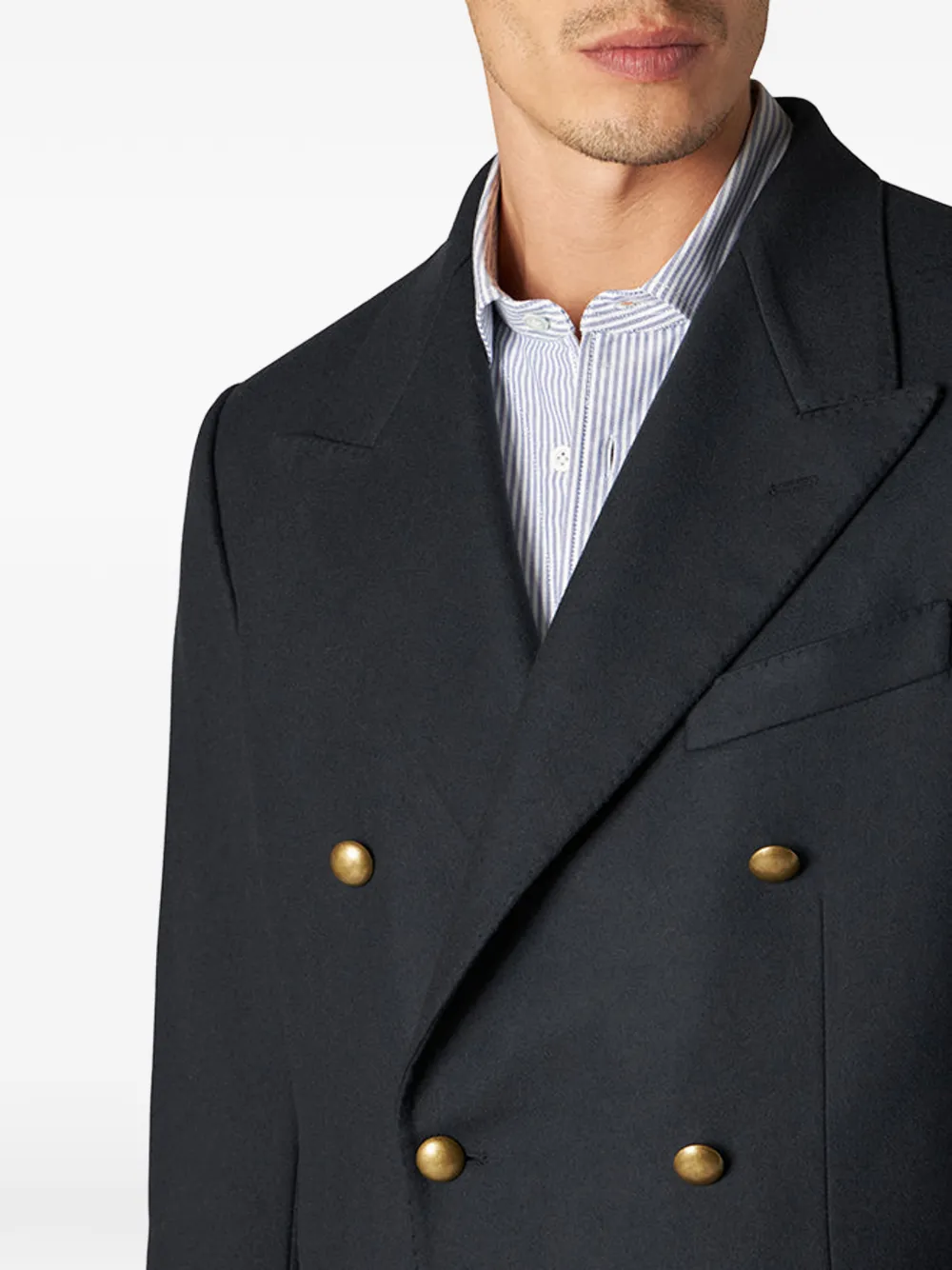 Fortela Blazer met dubbele rij knopen en klepzak Zwart
