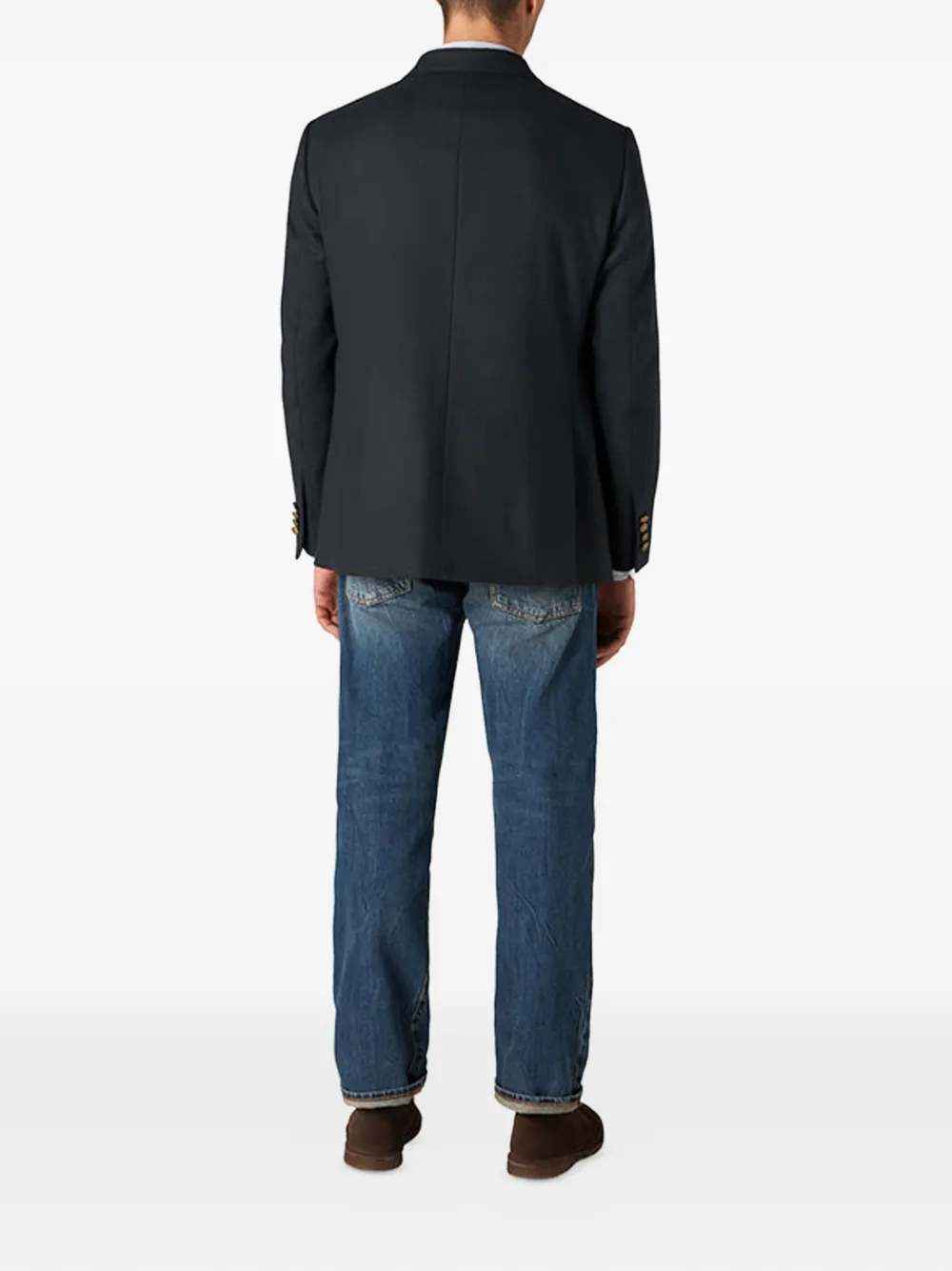 Fortela Blazer met dubbele rij knopen en klepzak Zwart