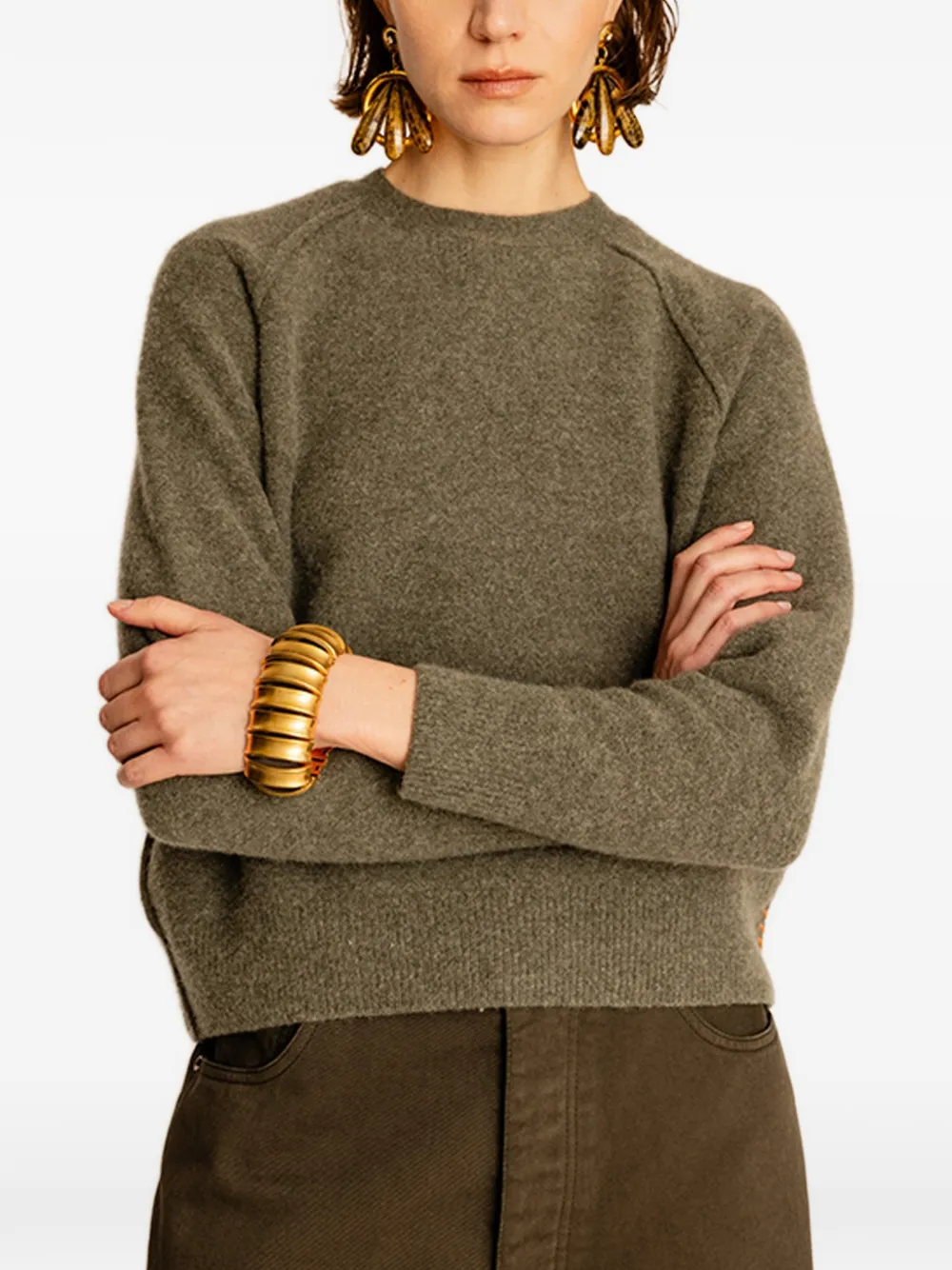  Fortela Harvard Raglan-sleeve Sweater - Green 