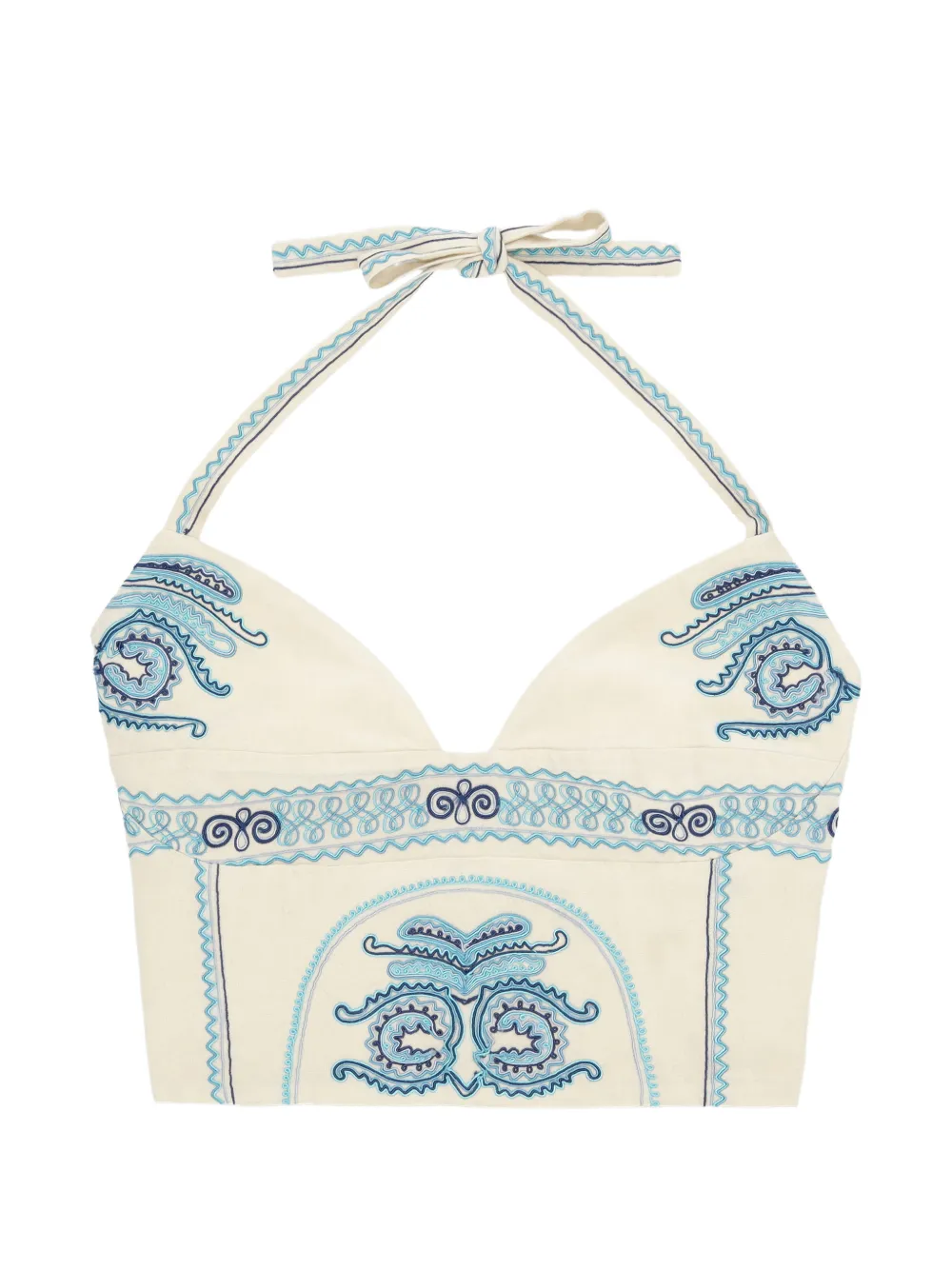 Fortela Aura embroidered top - Toni neutri