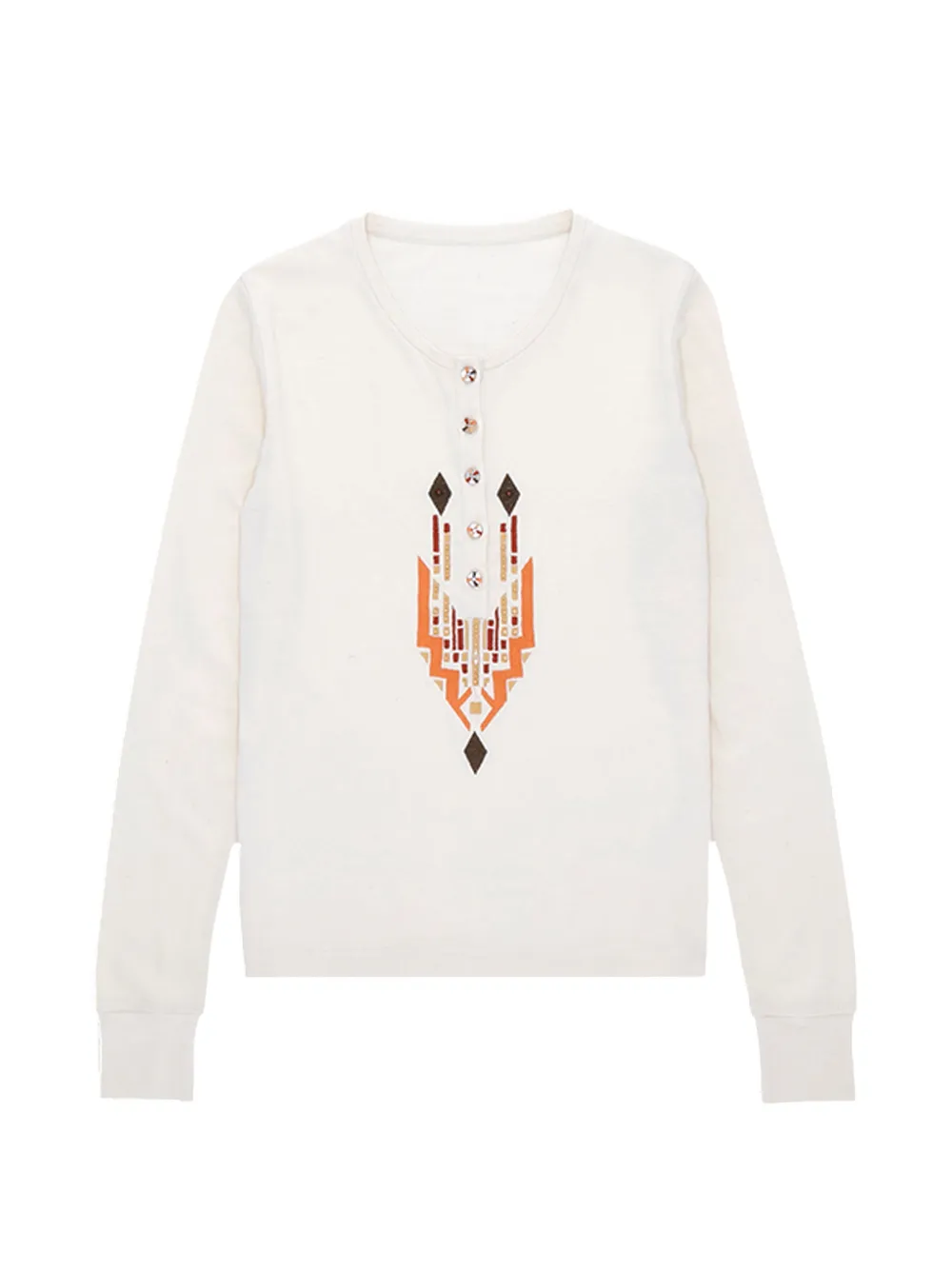 Fortela Embroidered T-Shirt - Toni neutri