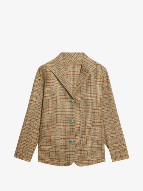 Fortela Scotland check stone-button blazer