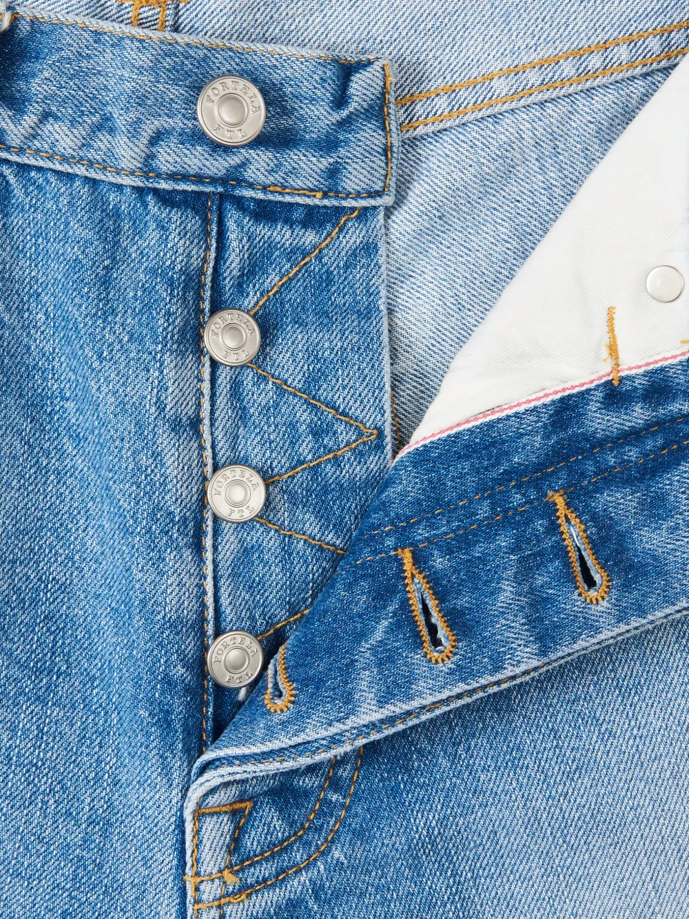  Fortela Winonaj Turn-up Denim Shorts - Blue 