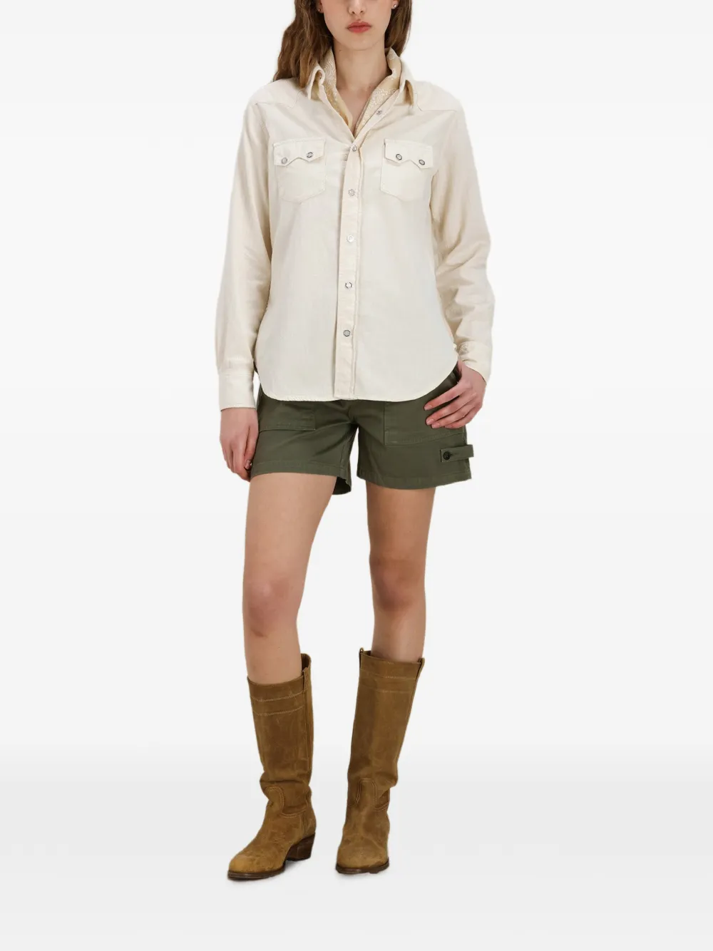  Fortela Toledo Texan Flap-pocket Shirt - Neutrals 