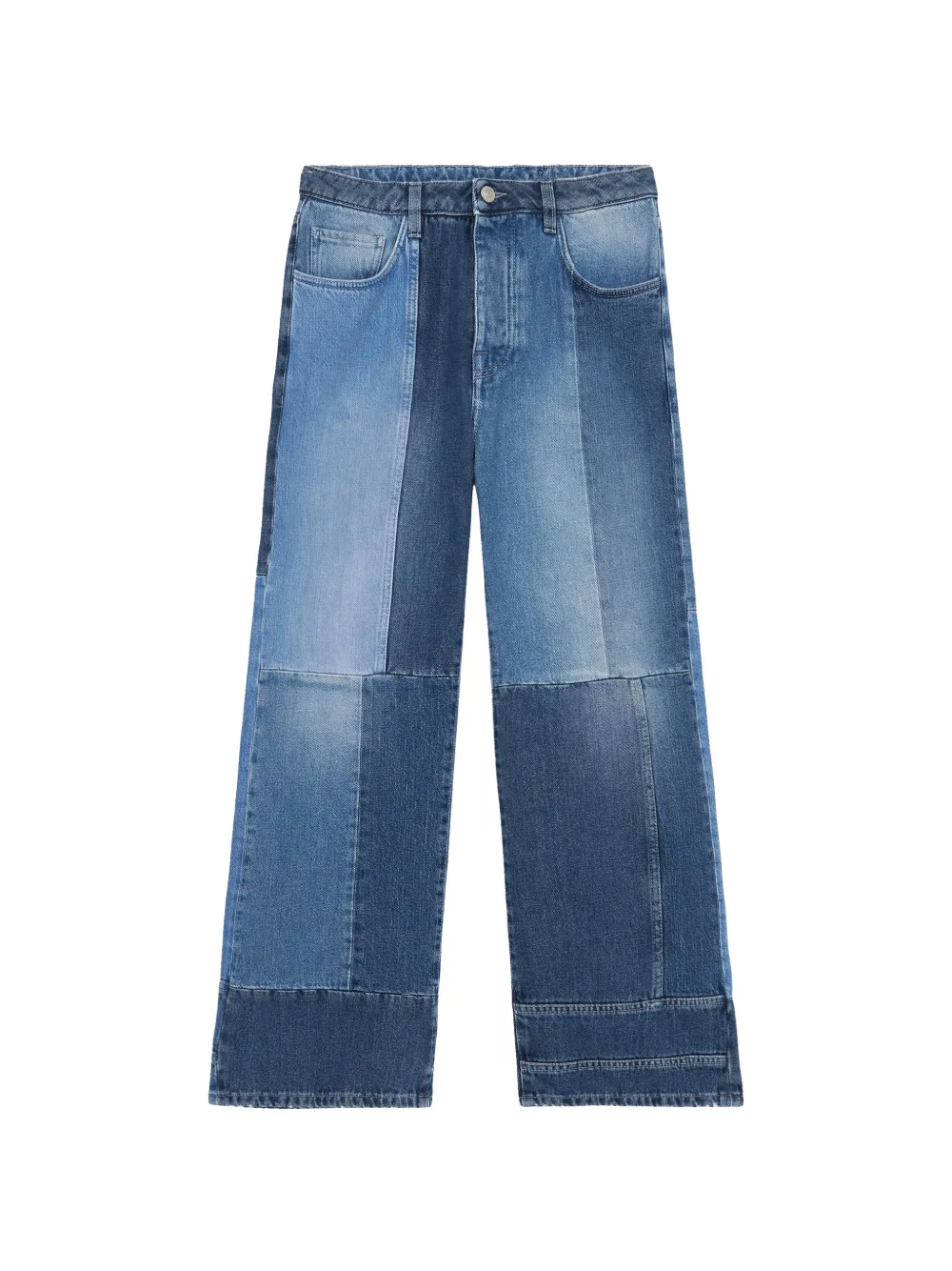 Fortela patchwork flared jeans - Blu
