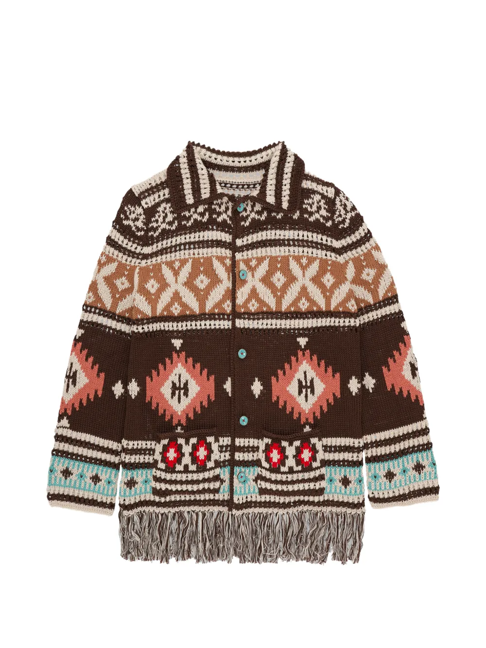 Fortela Lilly fringed cardigan - Brown