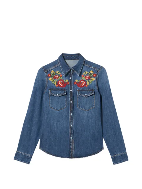Fortela Brigitter floral-embroidered shirt