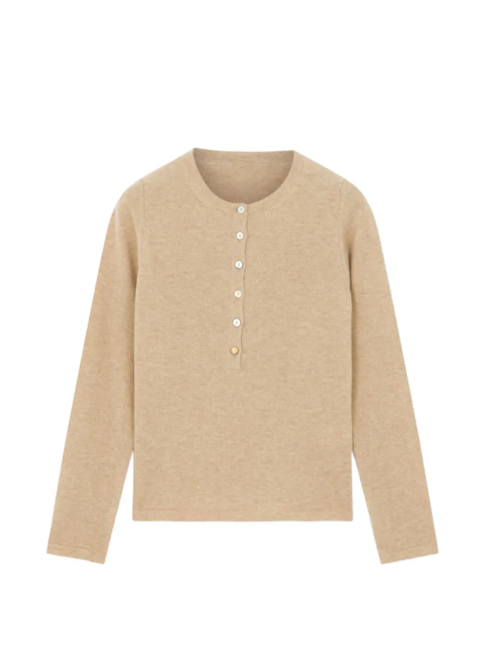 Fortela Lou Henley buttoned sweater - Toni neutri