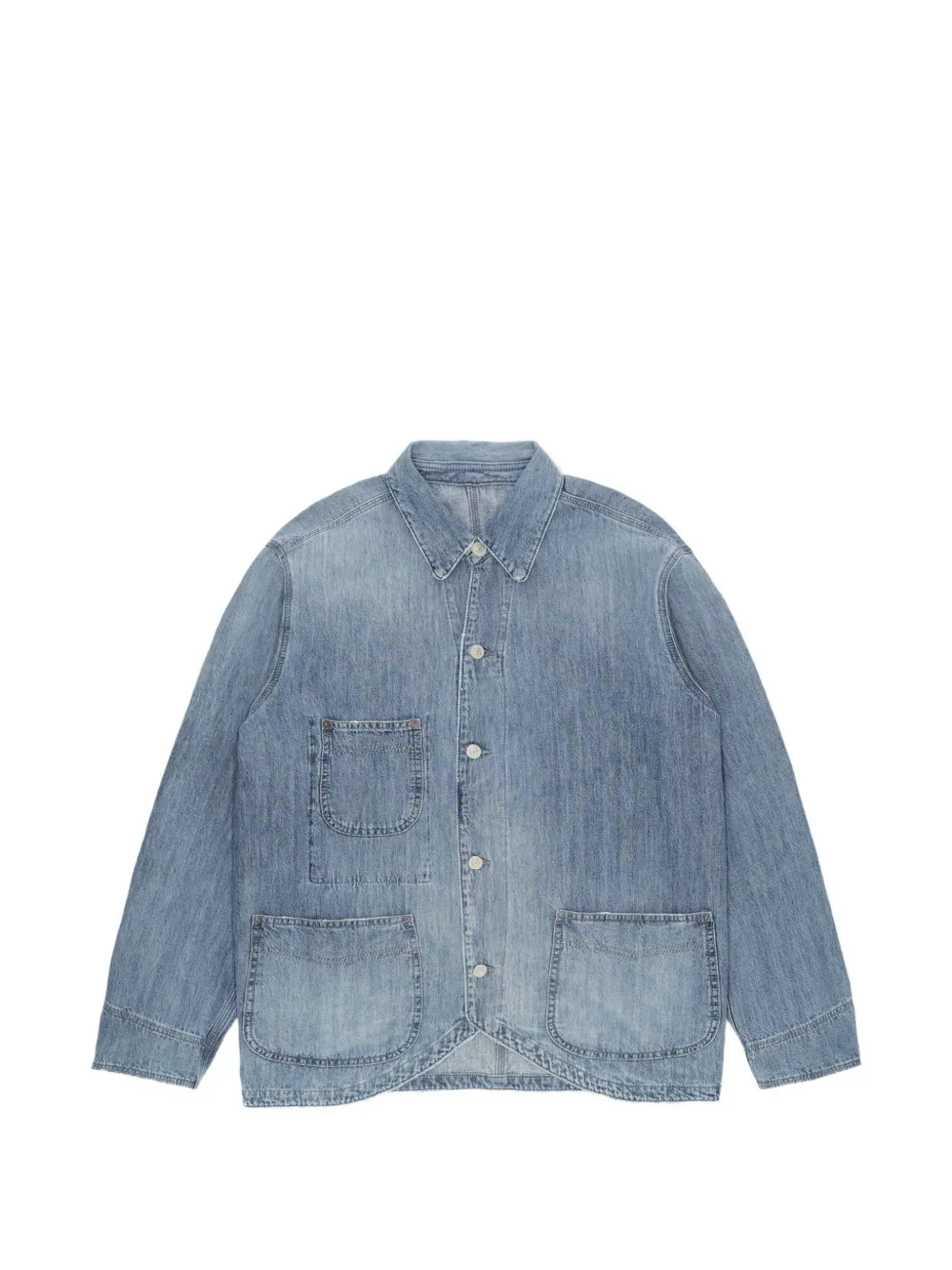 Fortela chest-pocket denim jacket - Blu