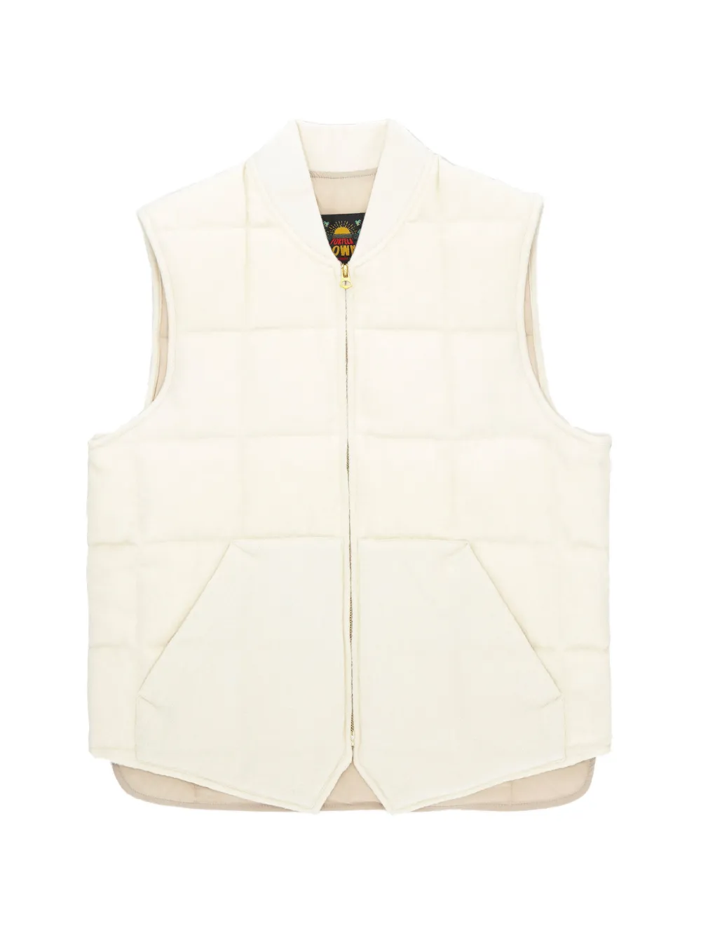 Fortela quilted zip vest - Toni neutri