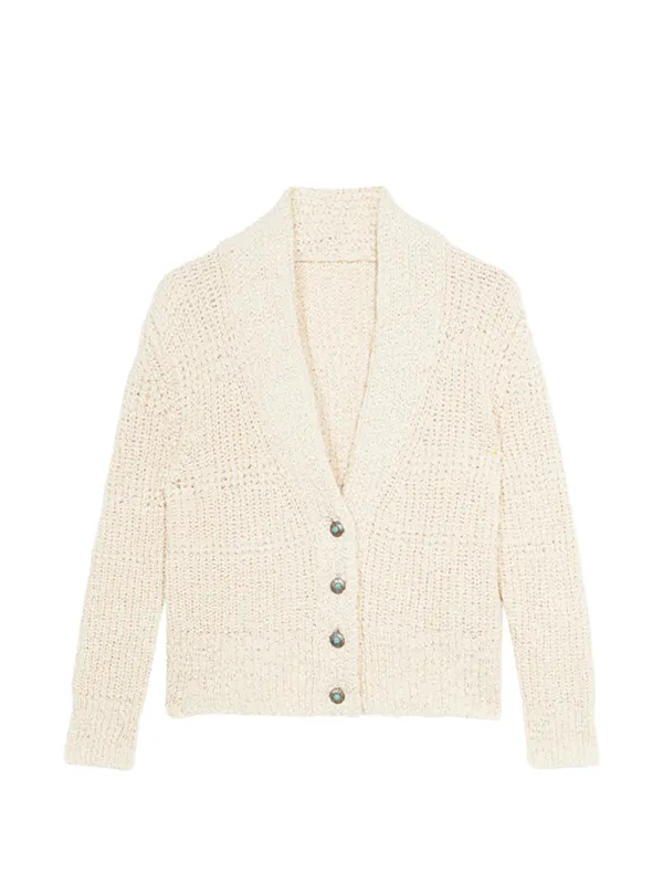 Fortela Lola Cotton Cardigan in Neutrals