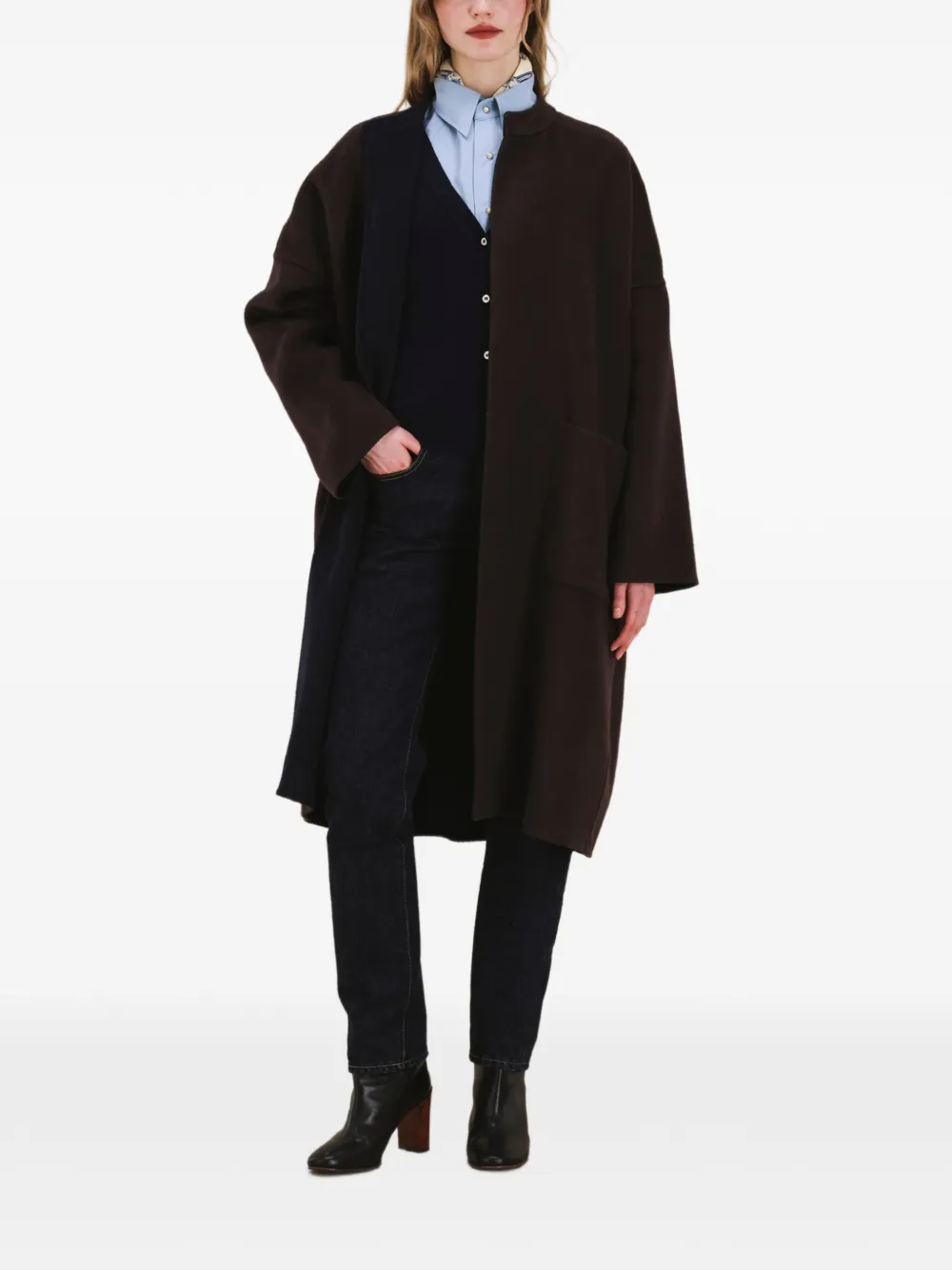  Fortela Patch Pocket Florence Coat - Brown 
