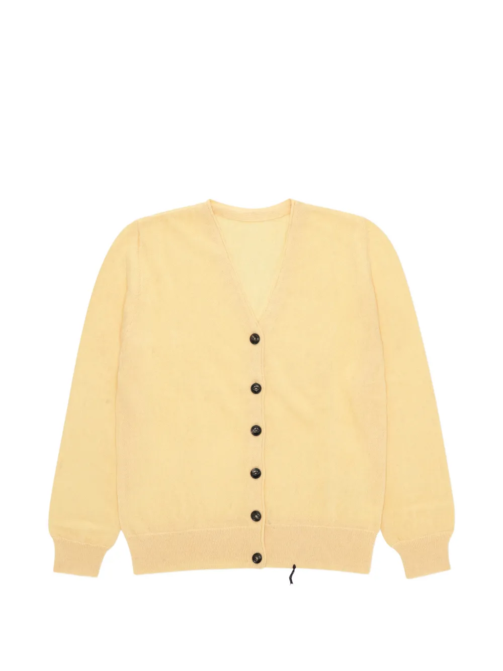 Fortela Greg button ribbed cardigan - Gelb