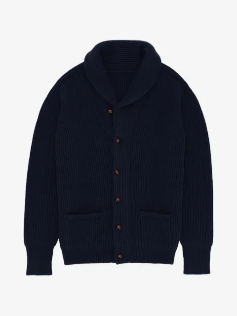 Fortela shawl-collar filet-pocket knitwear