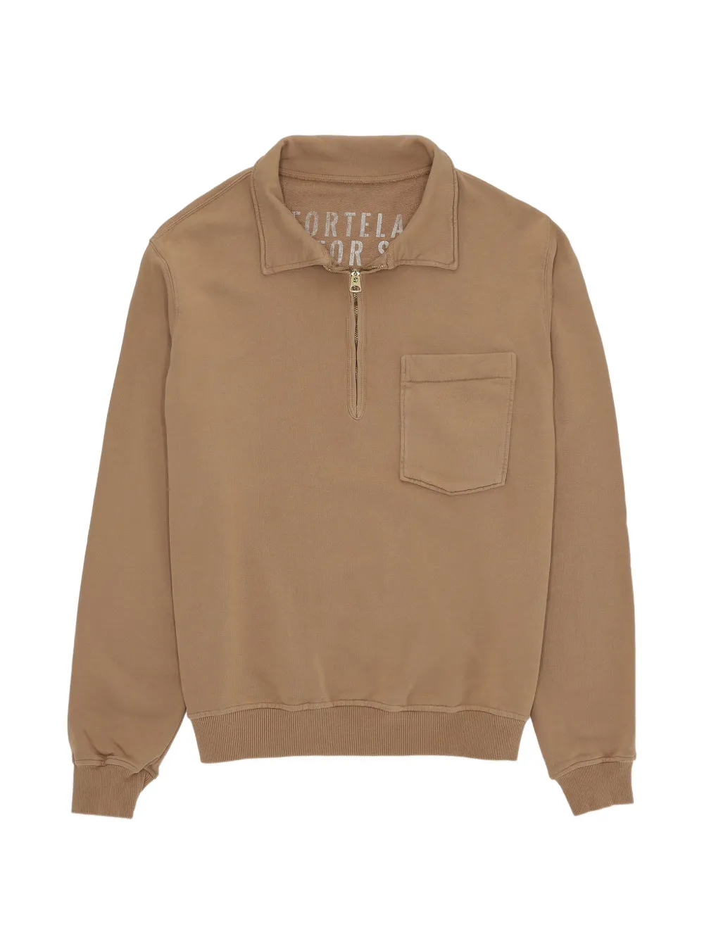 Fortela Yale quarter-zip sweatshirt - Marrone