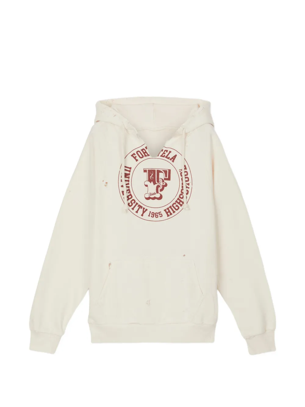 Fortela holly print hooded top - Toni neutri