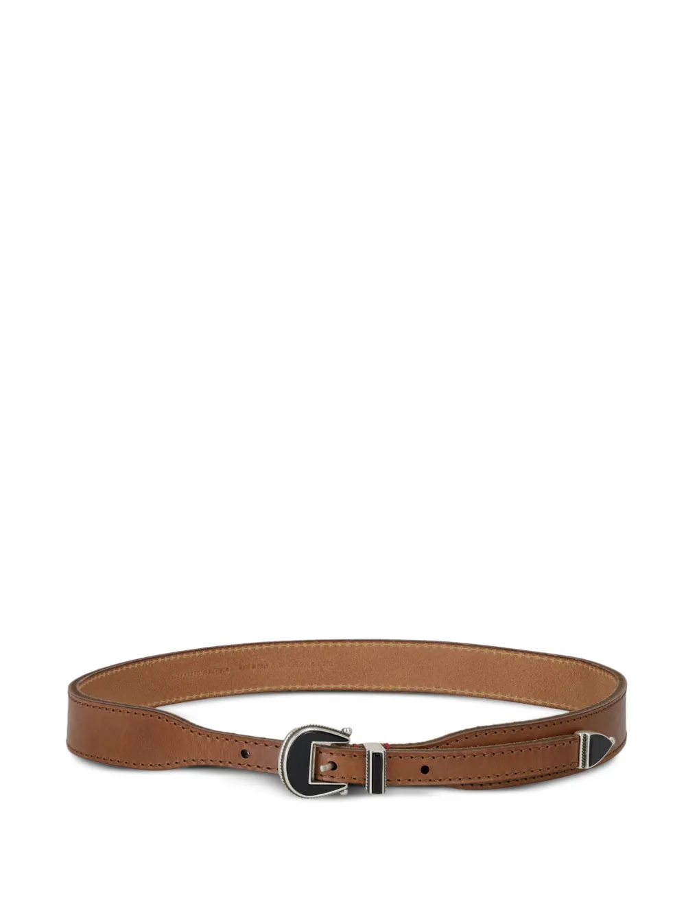 Fortela leather buckle belt - Marrone
