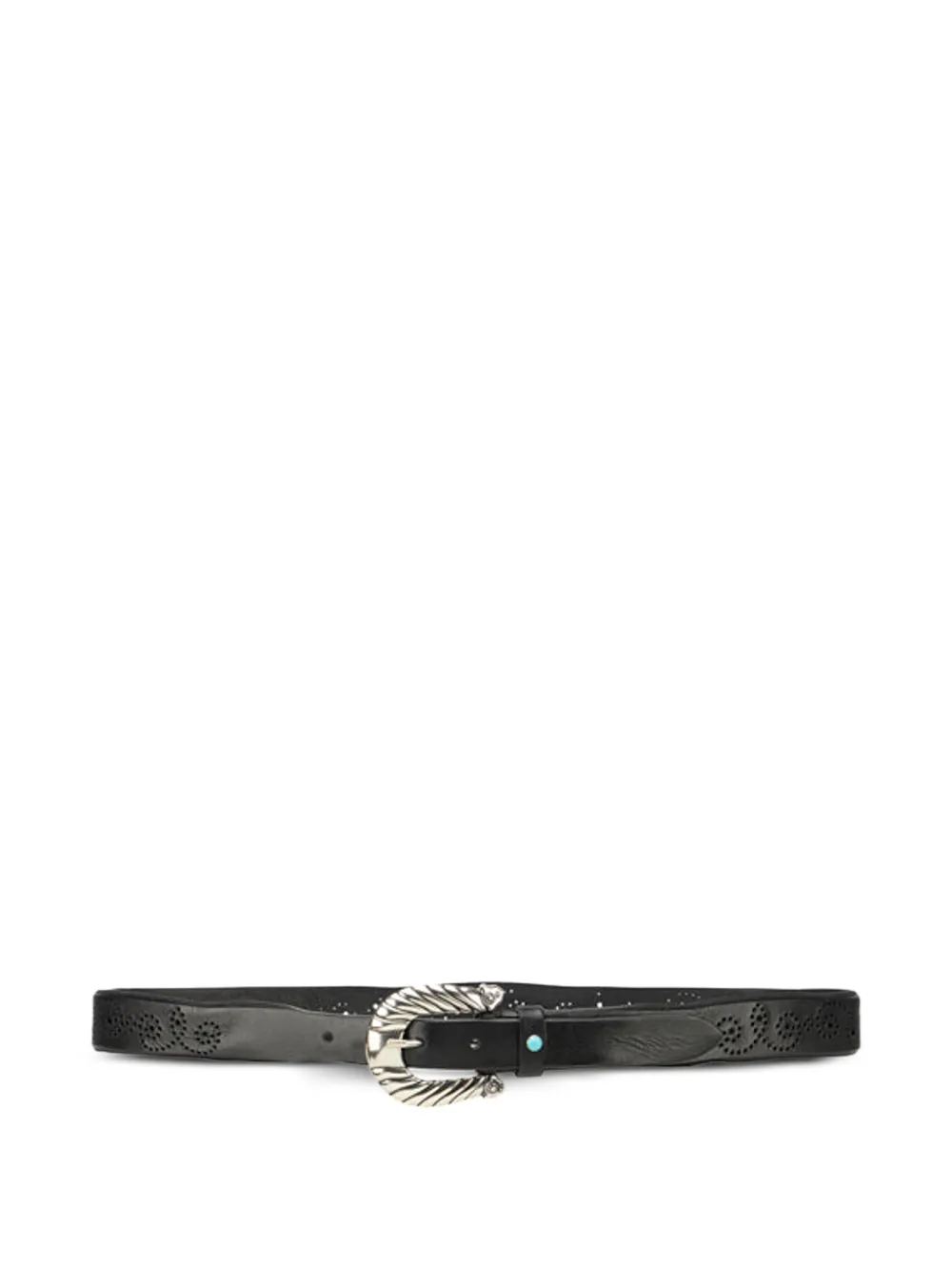 Fortela Carson perforated detailing belt - Nero
