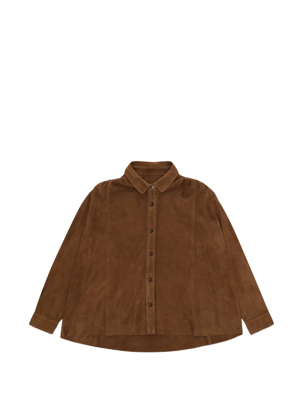 Fortela Arianna suede shirt - Marrone