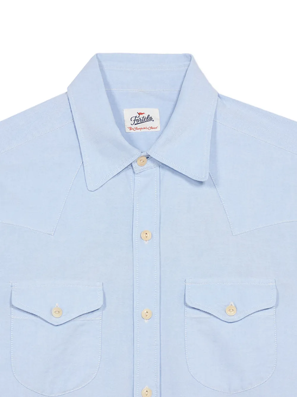  Fortela Tex2 Patch-pockets Shirt - Blue 