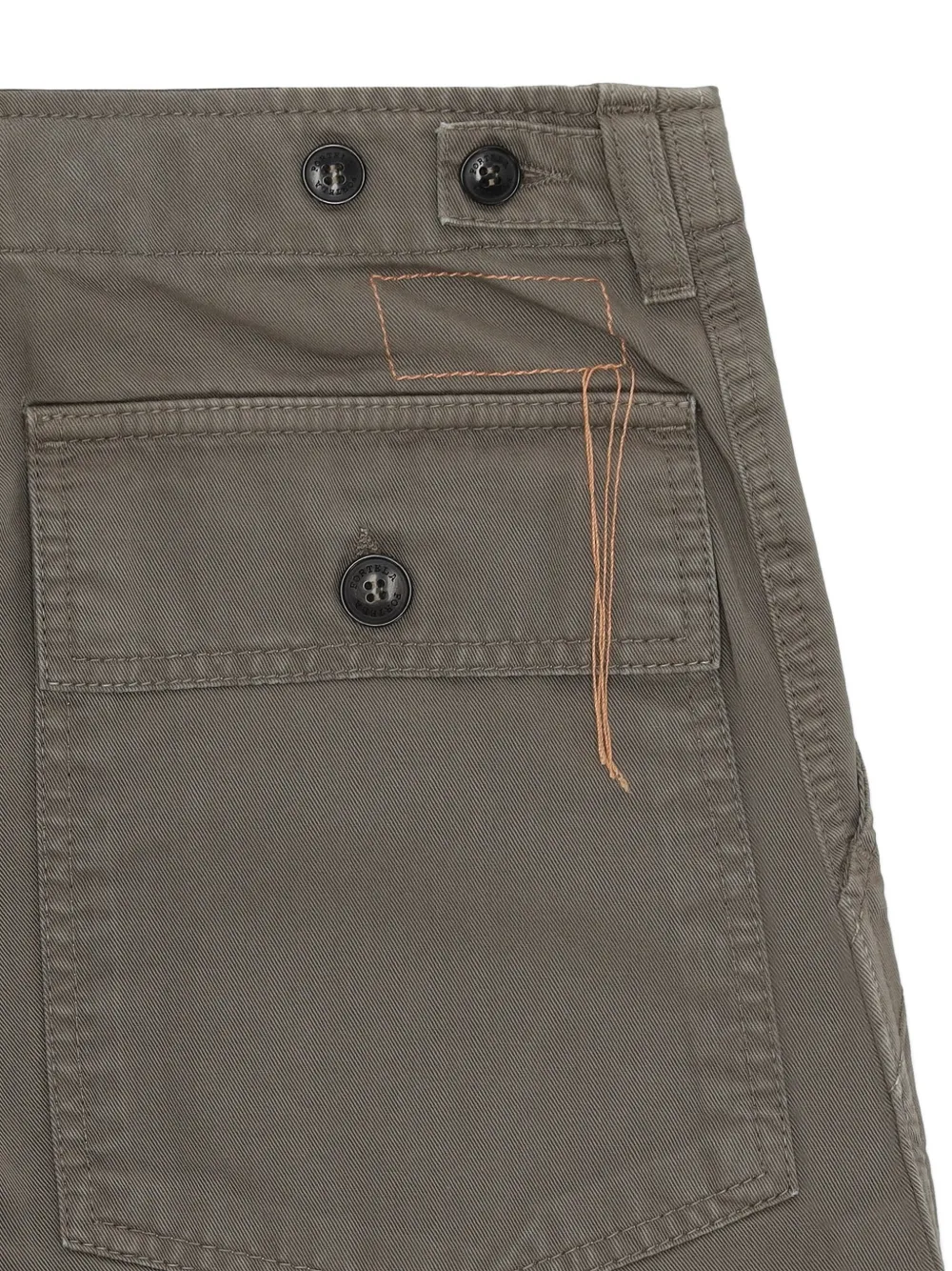 Fortela Jerry Button Cotton Straight Trousers in Grey, view 4