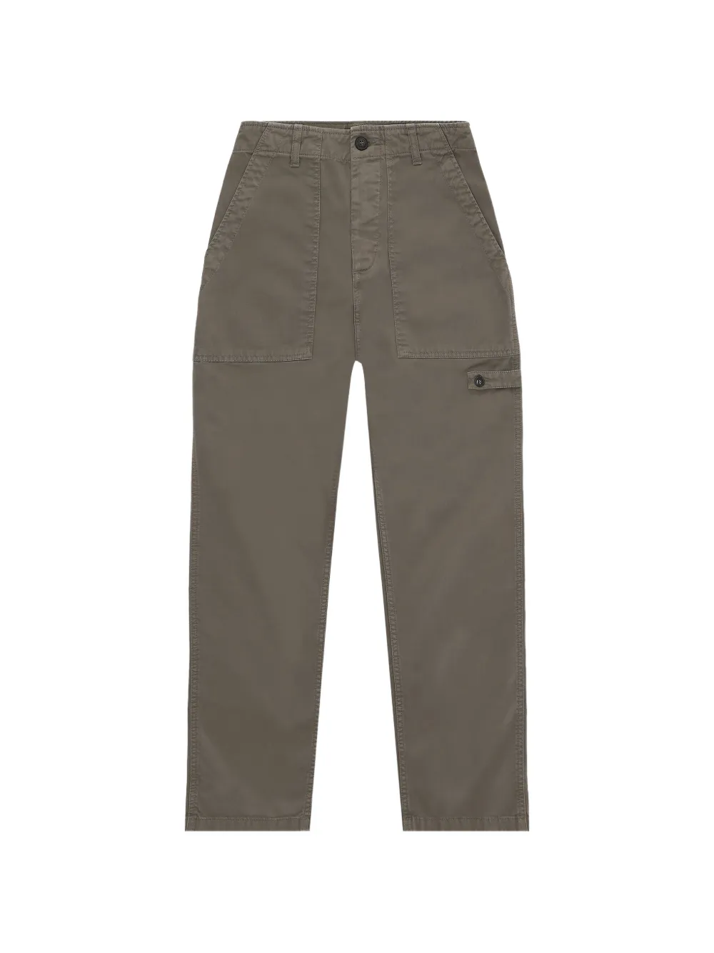 Fortela Jerry button cotton straight trousers - Grigio