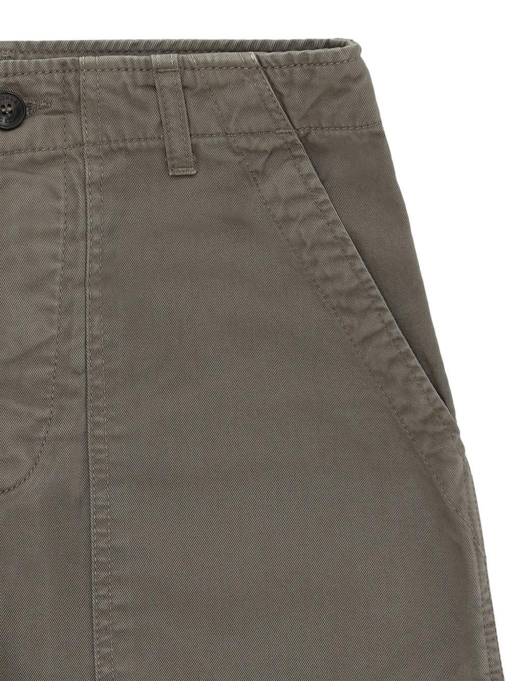 Fortela Jerry Button Cotton Straight Trousers in Grey, view 3