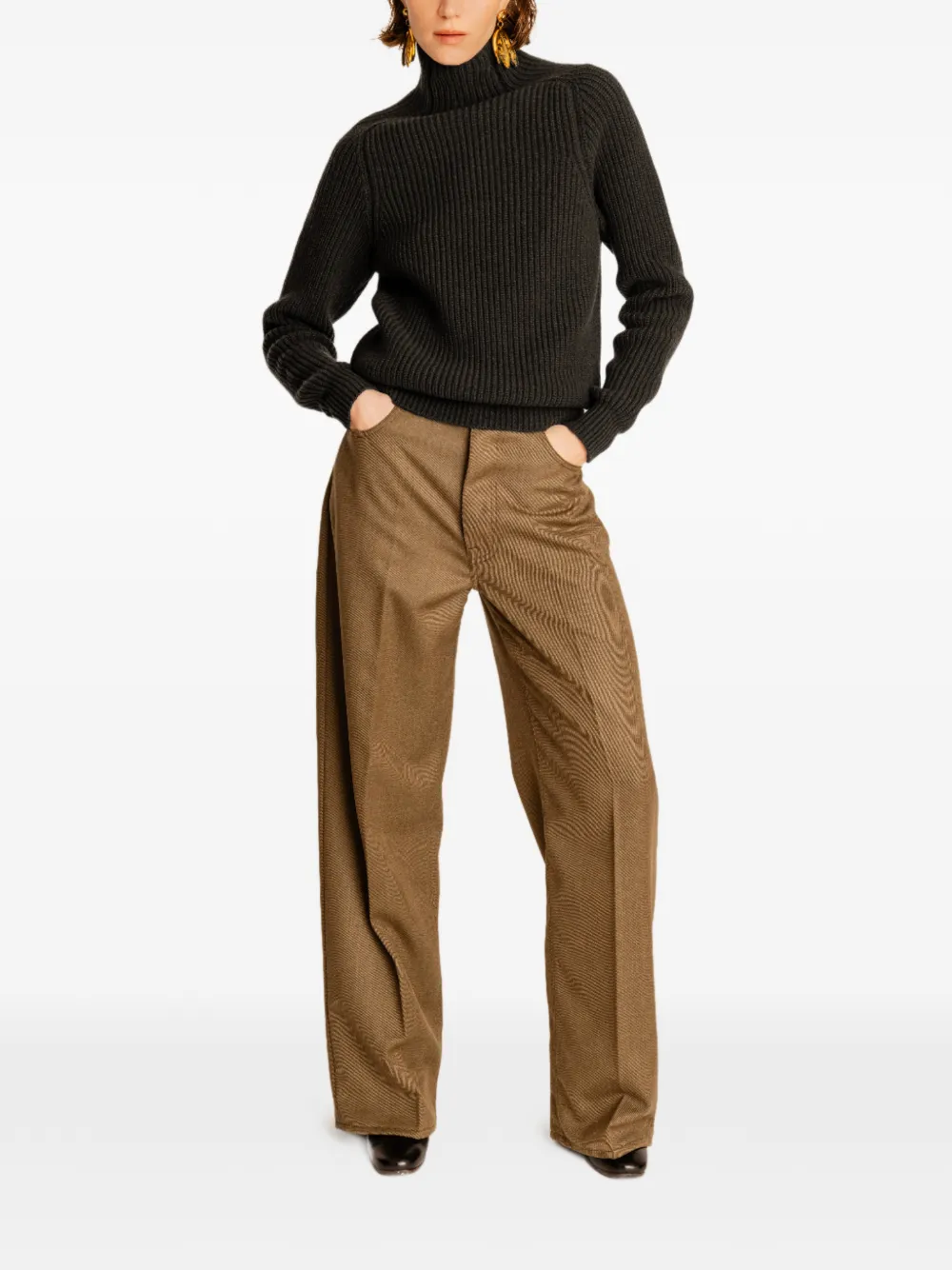  Fortela Leona Ribbed Sweater - Green 