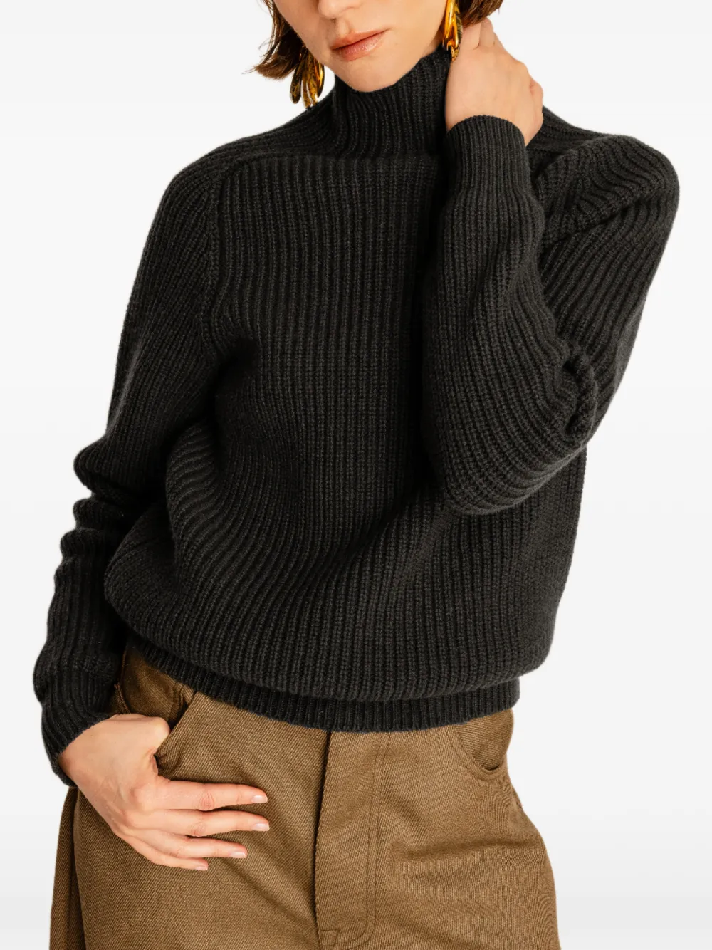  Fortela Leona Ribbed Sweater - Green 