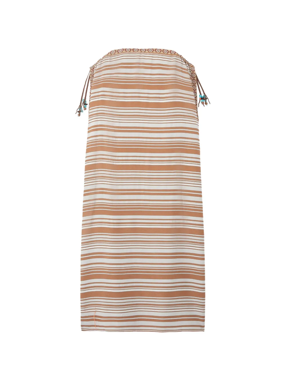 Fortela striped caftan dress - Marrone