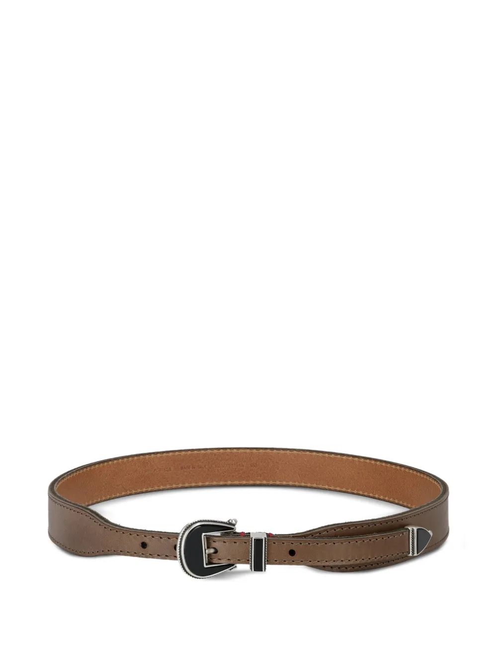 Fortela fang leather belt - Marrone