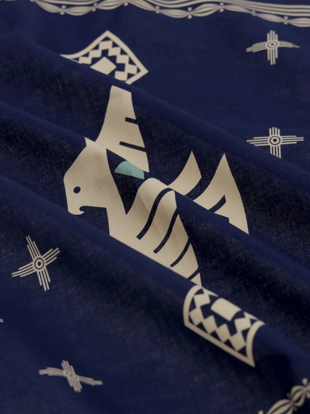 Fortela Bandana met vogelpatroon Blauw
