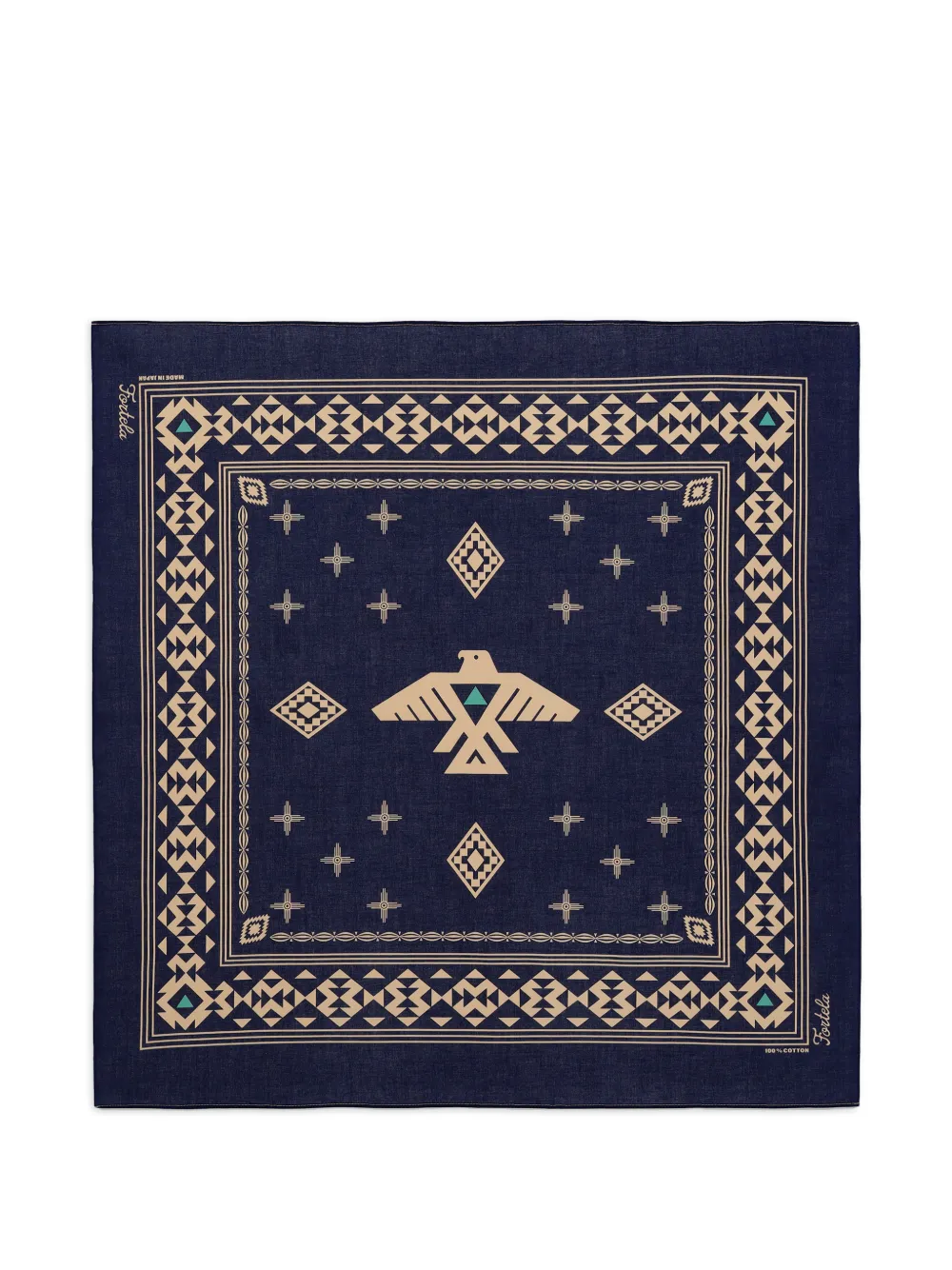 Fortela bird-motif bandana - Blu